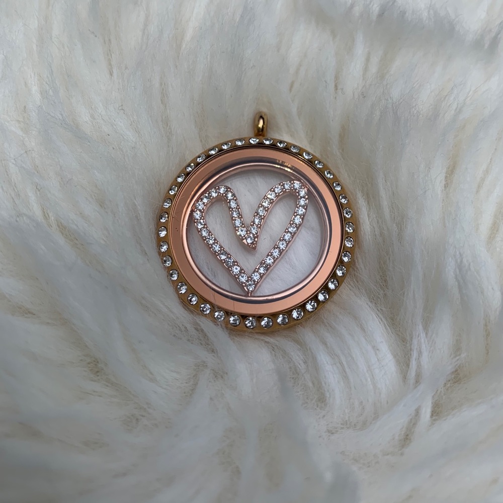 Origami Owl Rose Gold Locket Swarovski Crystals